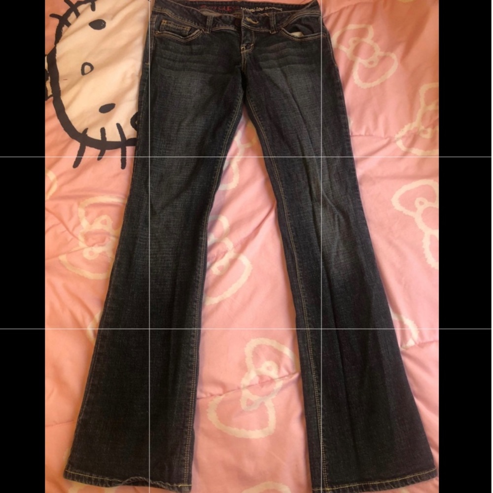 guess low rise flare jeans
